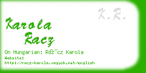 karola racz business card